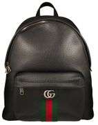 Gucci Black Leather Ophidia Medium Backpack