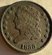 Pretty 1835 Half Cent