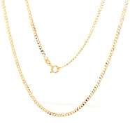 14kt Yellow gold flat curb link chain necklace