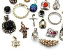 Vintage 925 sterling silver group lot of charms pendants