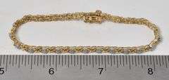 1/4CTTW Lab Diamond Bracelet in Vermeil Sterling Silver