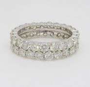 4.45CTW Two-Row Diamond Eternity Band