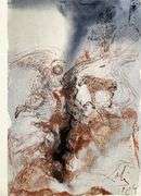 Highly Collectible and Rare Salvador Dali Original Lithograph from the 'Biblia Sacra' Suite