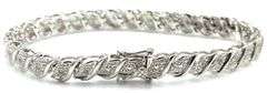 925 Sterling silver cubic zirconia tennis bracelet