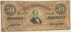 $50 Red 1864 Series CSA Note