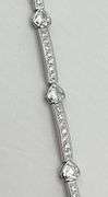 925 Sterling Silver Tennis Bracelet With Heart Station