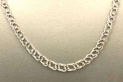 925 Sterling silver double link chain necklace