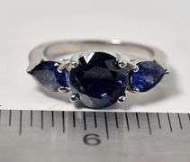 Blue Gemstone Ring in Sterling Silver