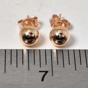 Simple 14K Yellow Gold Ball Stud Earrings