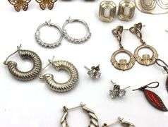 Group lot of Vintage 925 sterling silver earrings