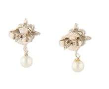 Tiffany & Co. Signature X 0.25ctw Diamond and Pearl Drop Earrings in Platinum