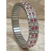 5ct Pink Topaz Crystal Bracelet