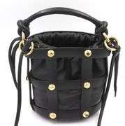 Ferragamo black leather Cage bucket
