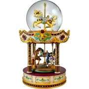 Revolving Carousel Musical Water Globe