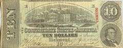 $10 CSA Note April 6 1863 Note