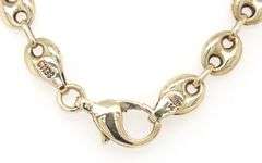 14kt Yellow gold Puff Gucci link chain necklace