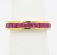 Pair of Ruby Eternity Bands in 18k