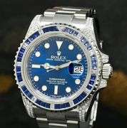 Very Rare Men's Sapphire and Diamond Rolex Day Just