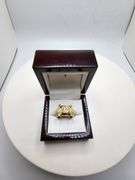 Bold Wide 18KT Yellow Gold Diamond Ring