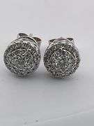 CERTIFIED 18K WHITE GOLD DIAMOND STUDS