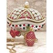 24k Faberge Egg Trinket and Necklace