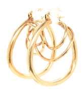 14kt Yellow gold triple hoop earrings