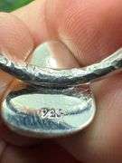 Sterling Silver 925 One of a Kind Dichroic Glass Ring Size 7.5