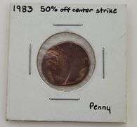 1983 Lincoln Cent Off Center Mint Error