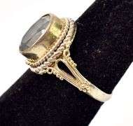 Blue Topaz Gemstone Ring in Sterling Silver