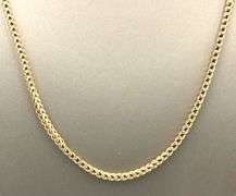 14kt Yellow gold wheat chain necklace