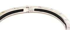 18kt White gold B zero 1 style black ceramic bangle bracelet