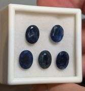 Deep blue and heavy! Full 9.22 carat set of Sapphires!