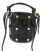 Ferragamo black leather Cage bucket