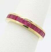 Pair of Ruby Eternity Bands in 18k