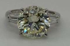 6.15 ct Round Brilliant Cut Platinum Diamond Ring