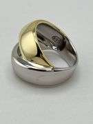 925 Sterling Silver Two Tone Crossover Ring