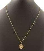 New 0.25ctw Diamond Fluted Clover Pendant Necklace in 14K