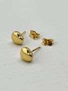 14KT Yellow Gold Puffy Heart earrings Studs