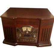 7-in-1 Turntable with Handmade Wooden Exterior