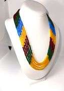 Natual Ruby , Emerald and Cornflower Blue and Yellow Sapphire 5 Necklace