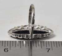 Striking 10K White Gold Black Onyx Gemstone Ring