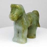 Hand cut 184.08ct untreated Burmese Jade horse carving