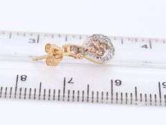 10kt Yellow Gold Chocolate and Diamond Dangle Earrings