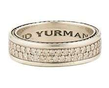 David Yurman Streamline 1.31ctw Diamond Two Row Band Ring in Sterling