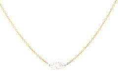 New 0.81ct Marquise Diamond Floating Solitaire Pendant Necklace in 14K