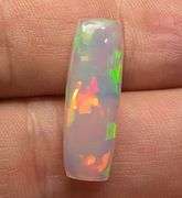 Full fire! 4.37ct rainbow block pattern Ethiopian Opal