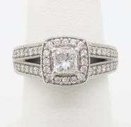 Perfect, Certified Earth Mined Diamond Halo Engagement Ring