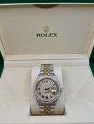 New Custom Iced Out Two-tone Bustdown Rolex Datejust 36mm