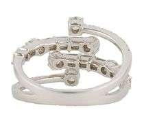 1.70ctw Baguette and Round Diamond Multi Row Bypass Ring in 14K