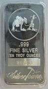 Cameo Prooflike 10 Troy Oz pure .999 fine silver bar in plastic. Serial Numbered